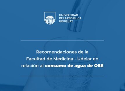 Recomendaciones en relación al consumo de agua de OSE en  Montevideo y Canelones, zona Metropolitana.