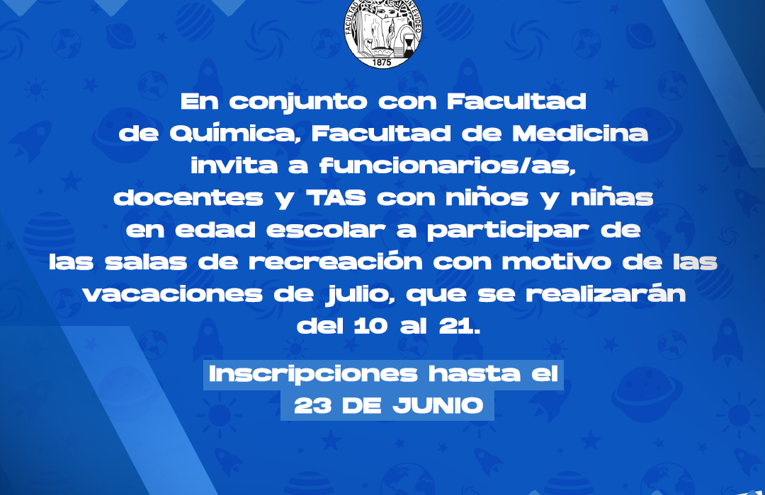 Inscripciones abiertas para la Sala de Recreación y Cuidados en el marco de las vacaciones de invierno