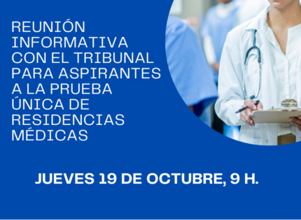 Reunión informativa con el tribunal para aspirantes a la prueba única de residencias médicas.