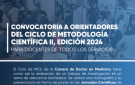 Convocatoria a orientadores – Ciclo de Metodología Científica II, Ed. 2024 – Docentes de todos los Servicios