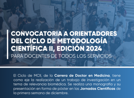 Convocatoria a orientadores – Ciclo de Metodología Científica II, Ed. 2024 – Docentes de todos los Servicios
