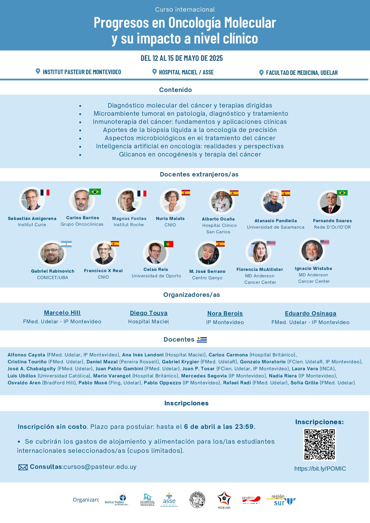 Curso internacional: Progresos en Oncología Molecular y su impacto a nivel clínico